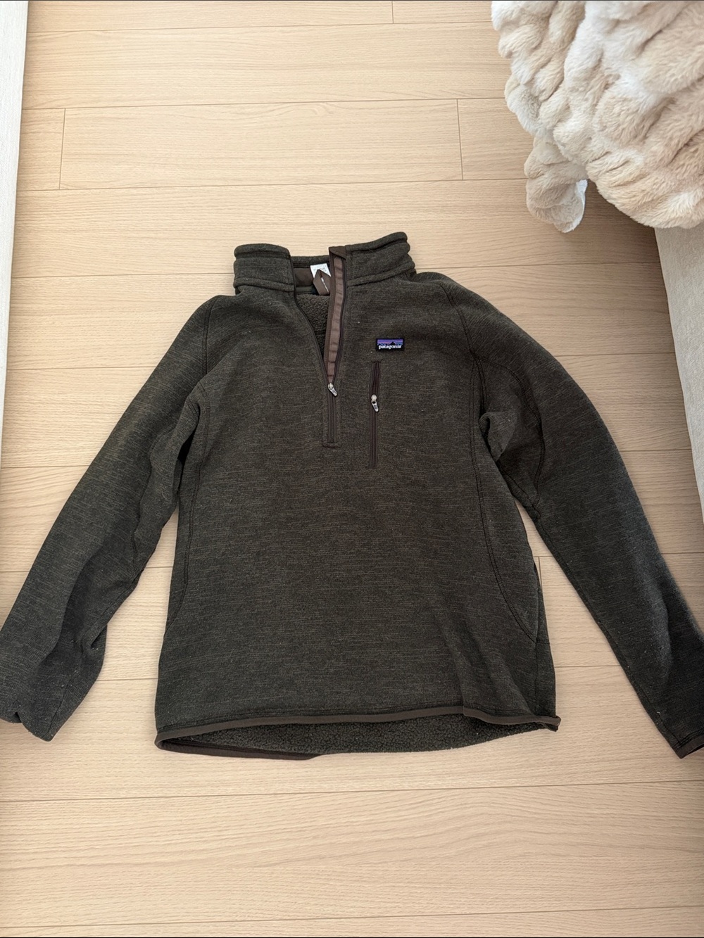 Patagonia Men's Olive Green Half-Zip Fleece Pullover